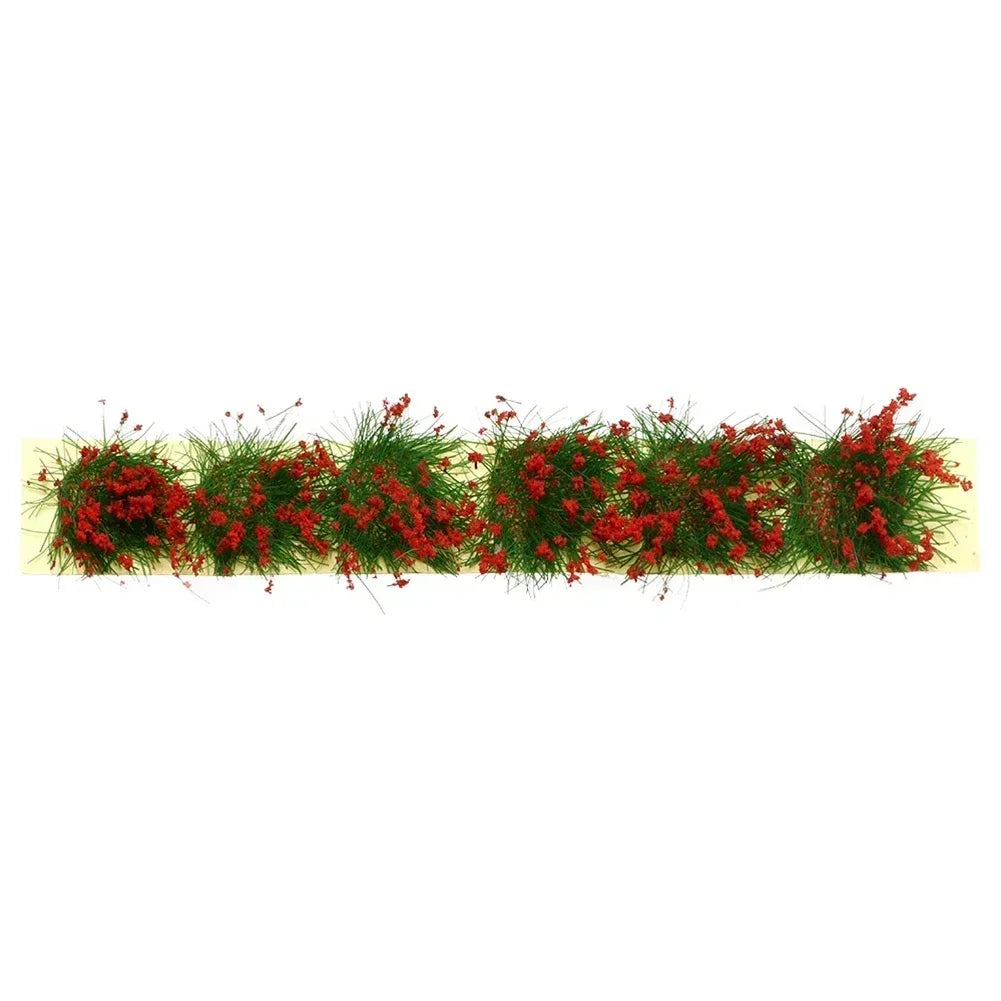 Simulation Miniature Flowers Grass Tufts Model For HO Train Railway Building Garden Scene Decoration Materials Diorama Kits