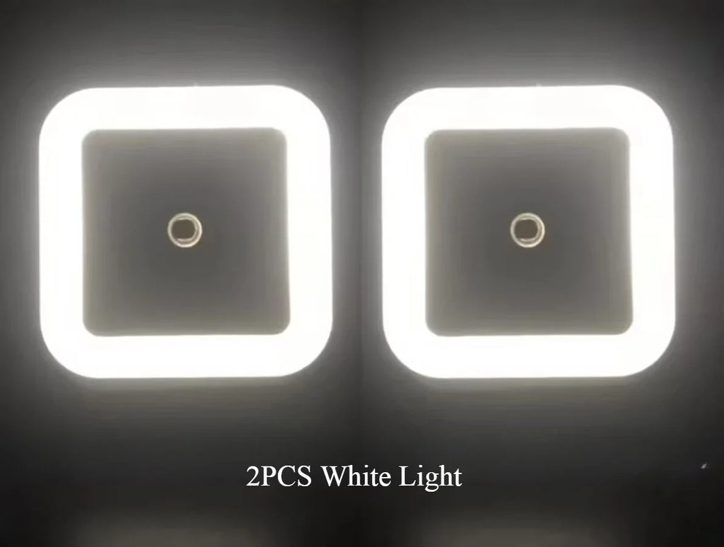 1/2/4PCS LED Wireless Sensor Night Light EU US Plug Mini Square For Baby Children Living Room Bedroom Corridor Lighting Lamps