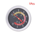52mm Metal BBQ Grill Thermometer- Stainless Steel Large Dial Oven Temperature Gauge Easy-Read for Meat Cooking