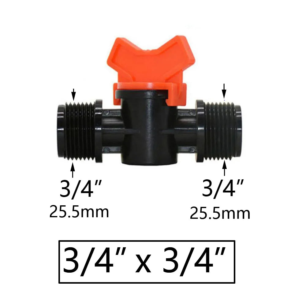 Miniature Plastic Shut Off Coupling Valve Connectors for 4/7 8/11 10/16/20/25mm Hose Garden Water Irrigation Pipe Adaptor Barb