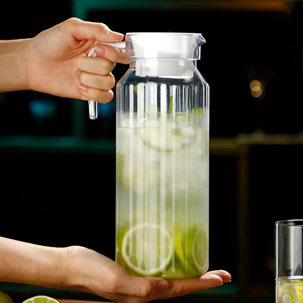 Pitcher With Lid - Beverage Serveware And Storage Container For Hot Liquids Or Cold Drinks Juice Container Iced Tea Pitcher