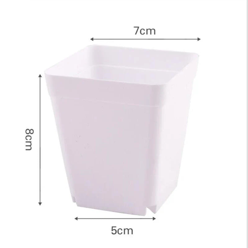 10PC Mini Flower Pots Colourful Plastic Plant grow Pot nursery cup planters for succulents Decor Desktop Container Garden tools
