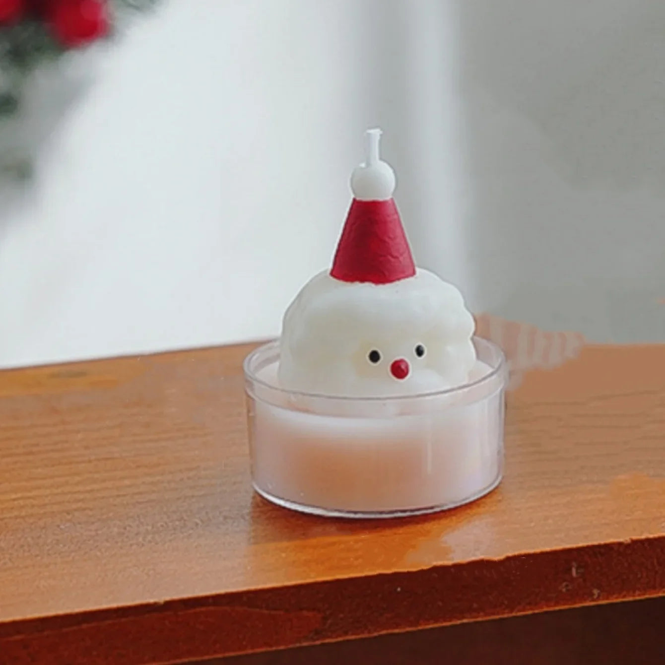 Christmas Tree Tea Candle Snowman Santa Claus Shape Flame Aromatherapy Candle Holiday Party Decorative Candles Photo Props