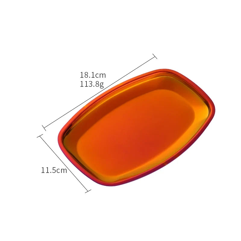 Nordic Style Oval Jewelry Storage Serving Tray Platter Stainless Steel Snack Tray Metal Storage Gold Decoration Home Organizer