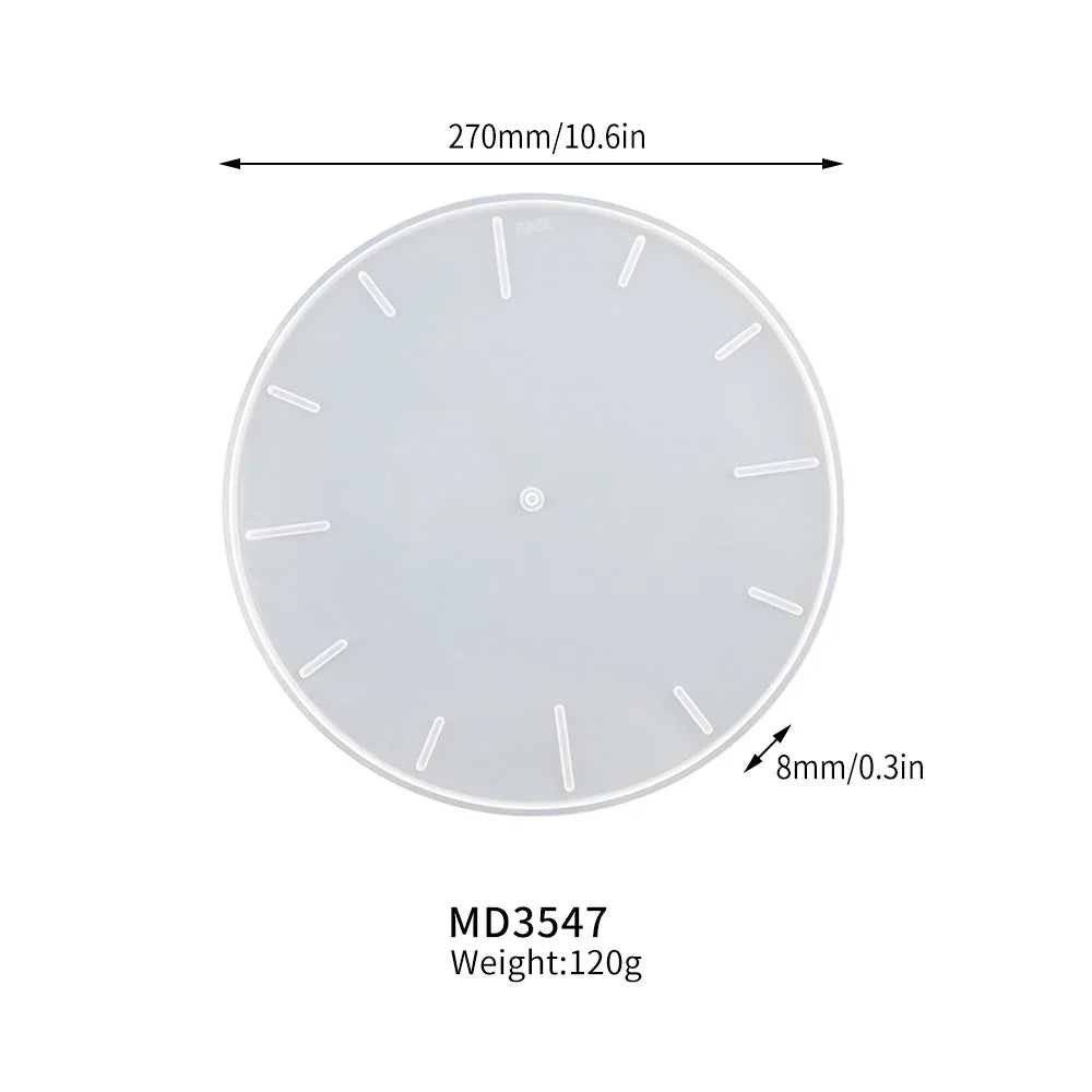 DM283 Round Roman Numerals Epoxy Resin Clock Silicone Mold DIY Wall Hanging Ornaments Moldes Para Resina Epoxi Manualidades
