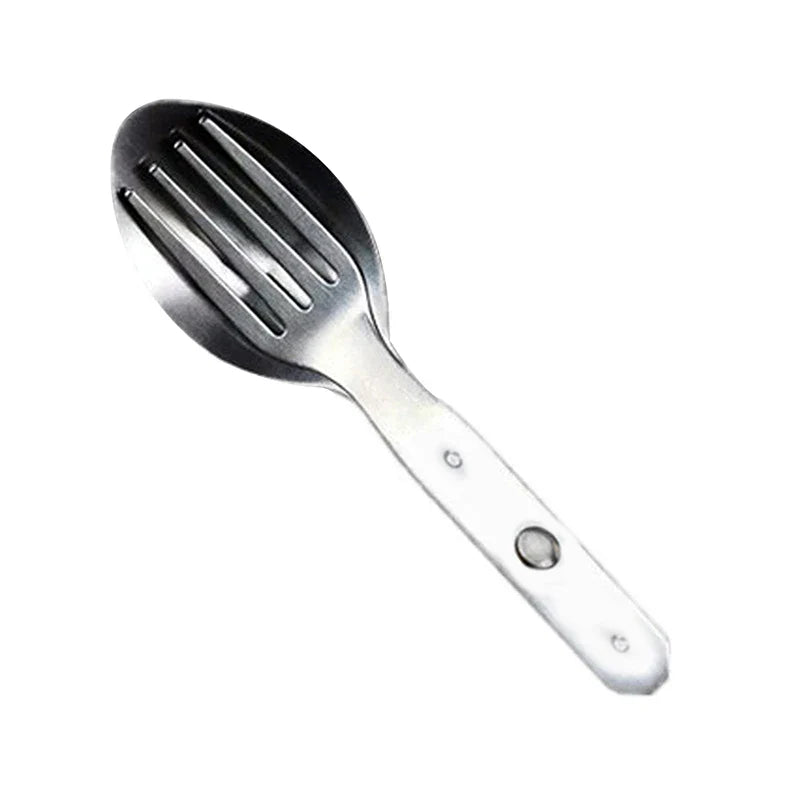 New 2-in-1 Fork Dessert Spoon Cutlery Set For Outdoor Camping And Picnics Portable Durable Stainless Steel Mini Fork Spoon