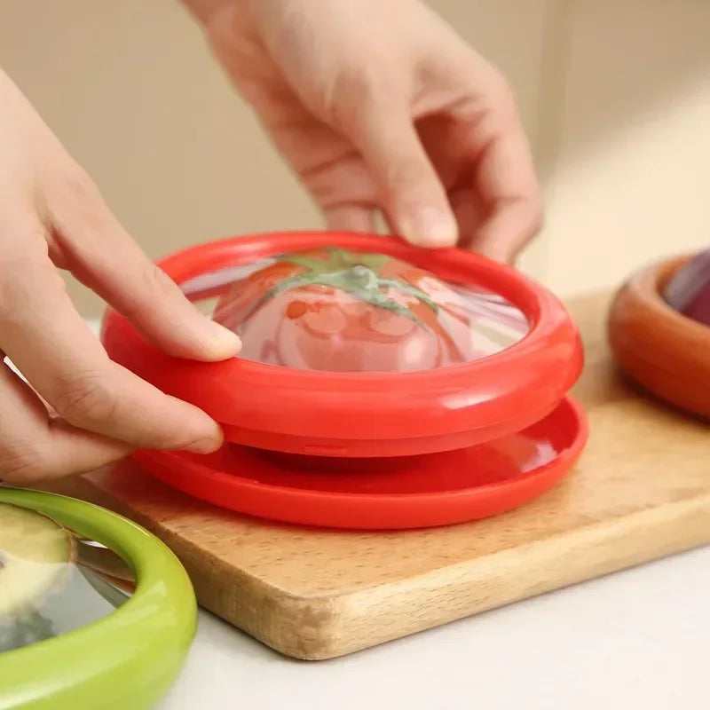 Crisper Box Kitchen Transparent Reusable Airtight Fresh Storage Food Fruit Vegetable Onion Lemon Saver Box Kitchen Clean Gadgets