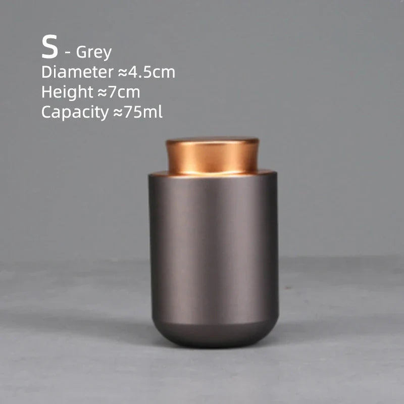 Airtight Jar - Safe Proof Durable Multi-Use Portable Metal Spice Jar Container Waterproof Aluminum Screw-top Lid Lock Odor Case