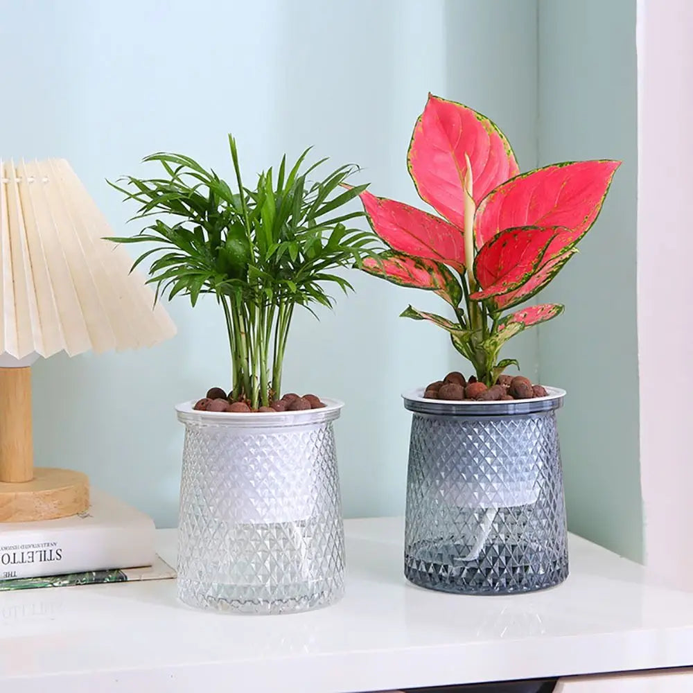 High-quality Practical Plastic Plant Pot Self Watering Garden Supplies Flower Pot Visible Water Level Hydroponic Planter