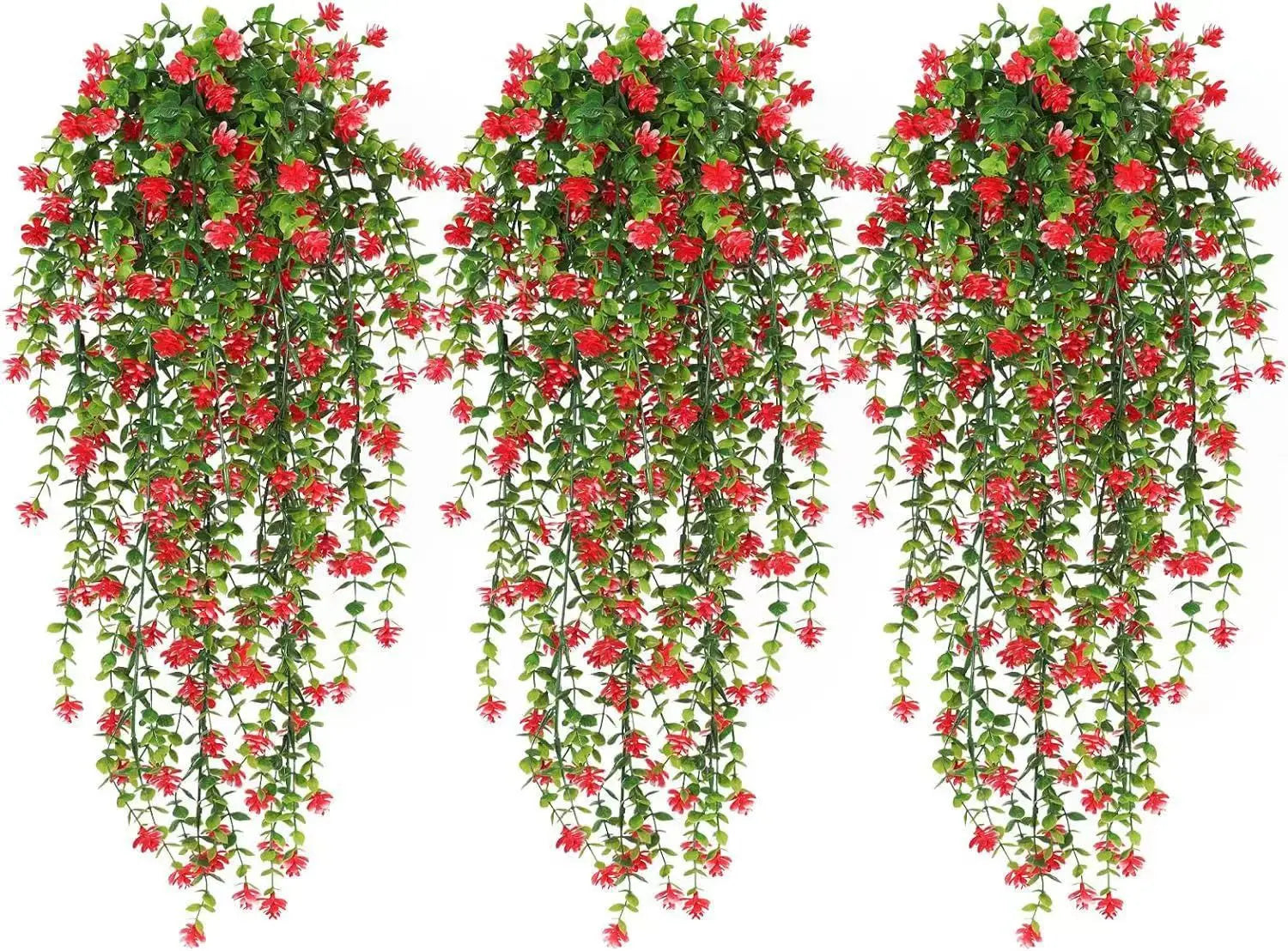 78CM Artificial Flower Eucalyptus Camellia Rattan Money Leaf Rose Wall Hanging Wedding Gardening Home Wedding Decoration