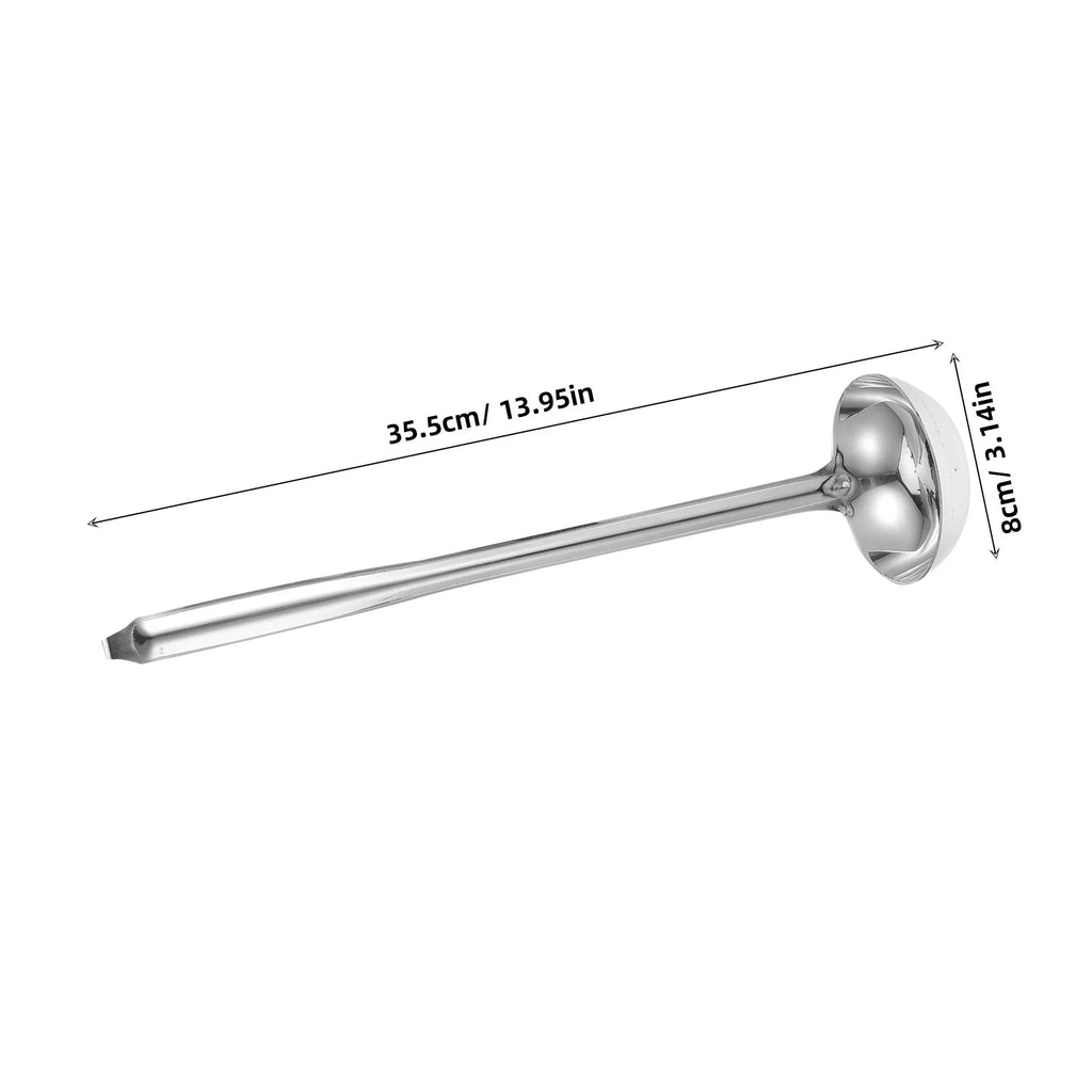 Stainless Steel Soup Ladle Heavy Duty Long Handle Deepened Design for Soup Porridge Beverages Kitchen Dining Hotel Home