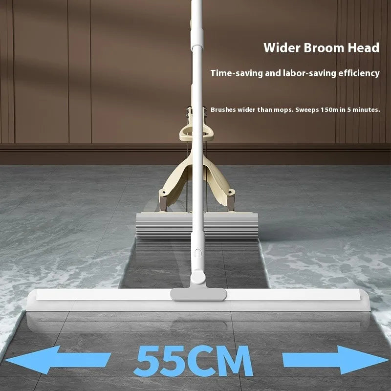 Silicone Squeegee Mop Bathroom 2 in 1 Sweeping Water Wiper for Kitchen Floor Tile Fast Drying Hair Removal Non Scratch
