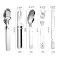 Stainless Steel Tableware Set Outdoor Household Knife Fork Spoon Travel Camping Portable Bottle Opener 4pc/set