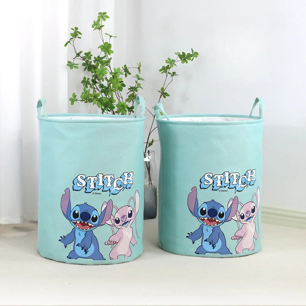 Stitch Storage Basket Cartoon Cute Figure Foldable Large Capacity Household Dirty Clothes Laundry Bathroom Dormitory Supplies