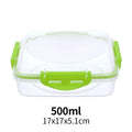 500ml Airtight Sandwich Box Container Leakproof Food Storage for Lunch Bento Sandwiches and Snacks