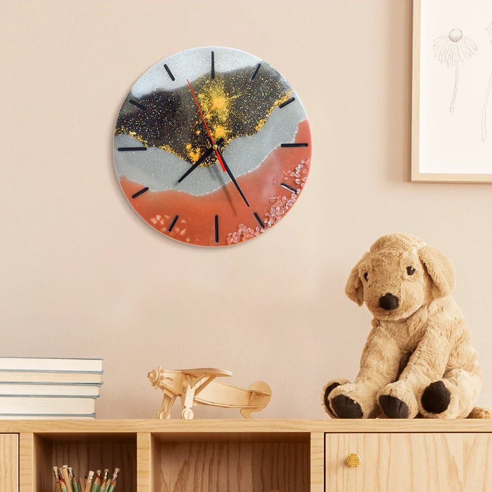 DM283 Round Roman Numerals Epoxy Resin Clock Silicone Mold DIY Wall Hanging Ornaments Moldes Para Resina Epoxi Manualidades