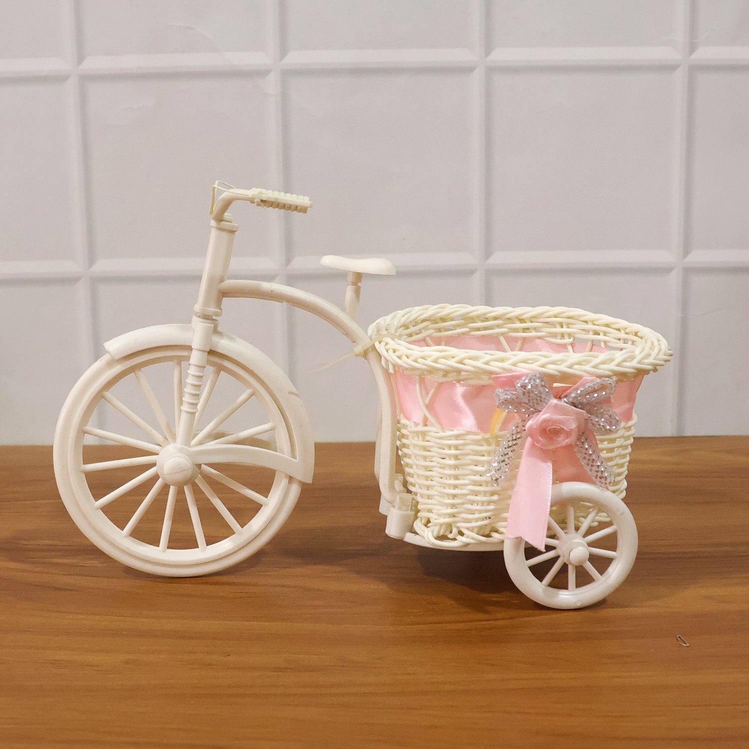 Decorative Bicycle Flower Pot With Basket (1 Pc)