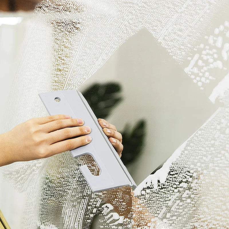 Glass Wall Wiper Toilet Window Decontamination Cleaner Household Cleaning Tools Hanging Bathroom Mirror Surface Silicone Wiper