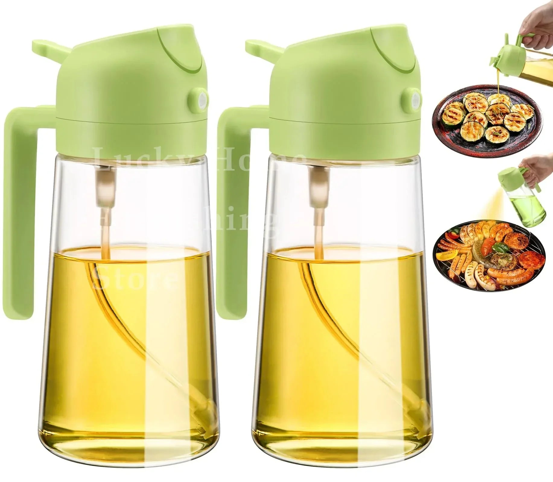 200/300/500ML Pneumatic Spray Bottle Fitness Barbecue Spray Oil Dispenser Kitchen Oil Spray Bottle Cooking Olive Oil Sprayer