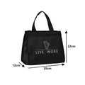 Simple Style Heart Pattern Insulated Lunch Bag Durable Bento Pouch Thermal Lunch Box Tote Cooler Bag Lunch Container