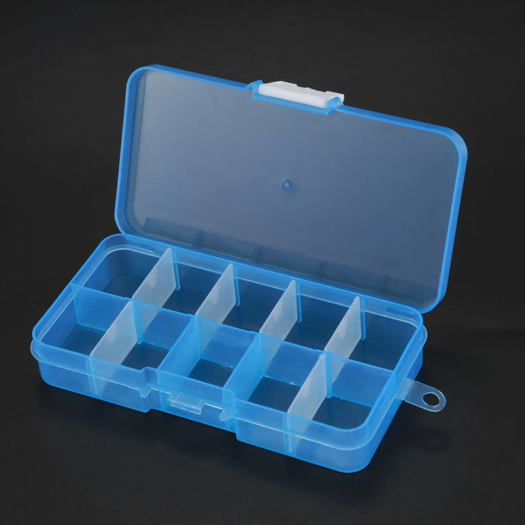 ABQR Pack of 4Pcs Plastic Jewelry Box Organizer Storage Container with Adjustable Dividers 15 Grids
