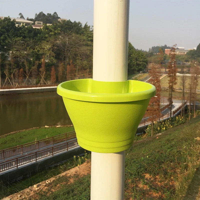 Flower Pot Exquisite Wall-mounted Plastic Wall Hanging Basket Flowerpot For Outdoor Garden Balcony Planter Bucket Home Decor