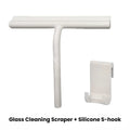 Shower Squeegee Household Window Glass Cleaning Scraper with Silicone Holder Bathroom Mirror Wiper Scraper Bathroom Accessories