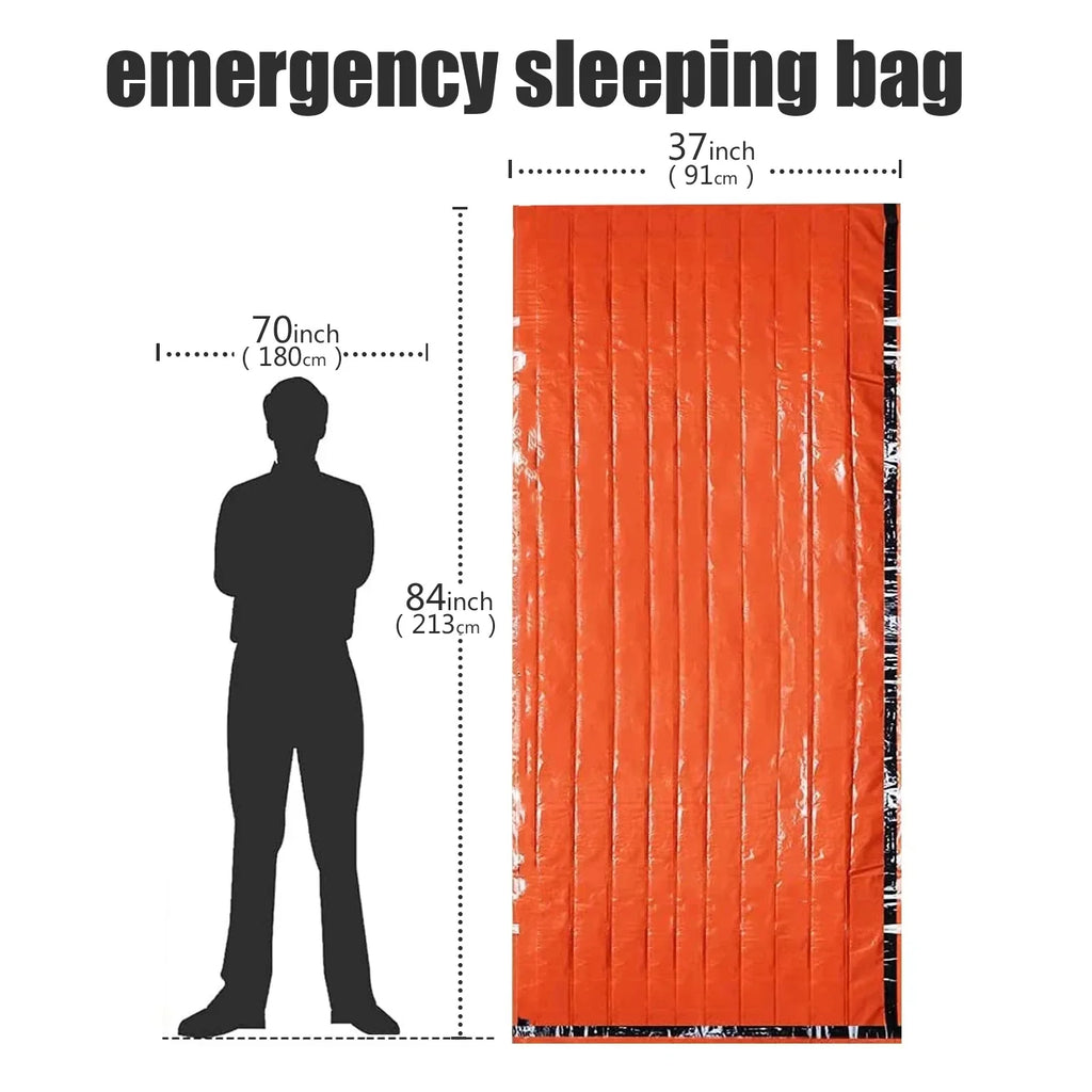 Auto Outdoor First Aid Sleeping Bag Waterproof Mylar Thermal Blankets Emergency Camping Wilderness Insulation Warm Equipment