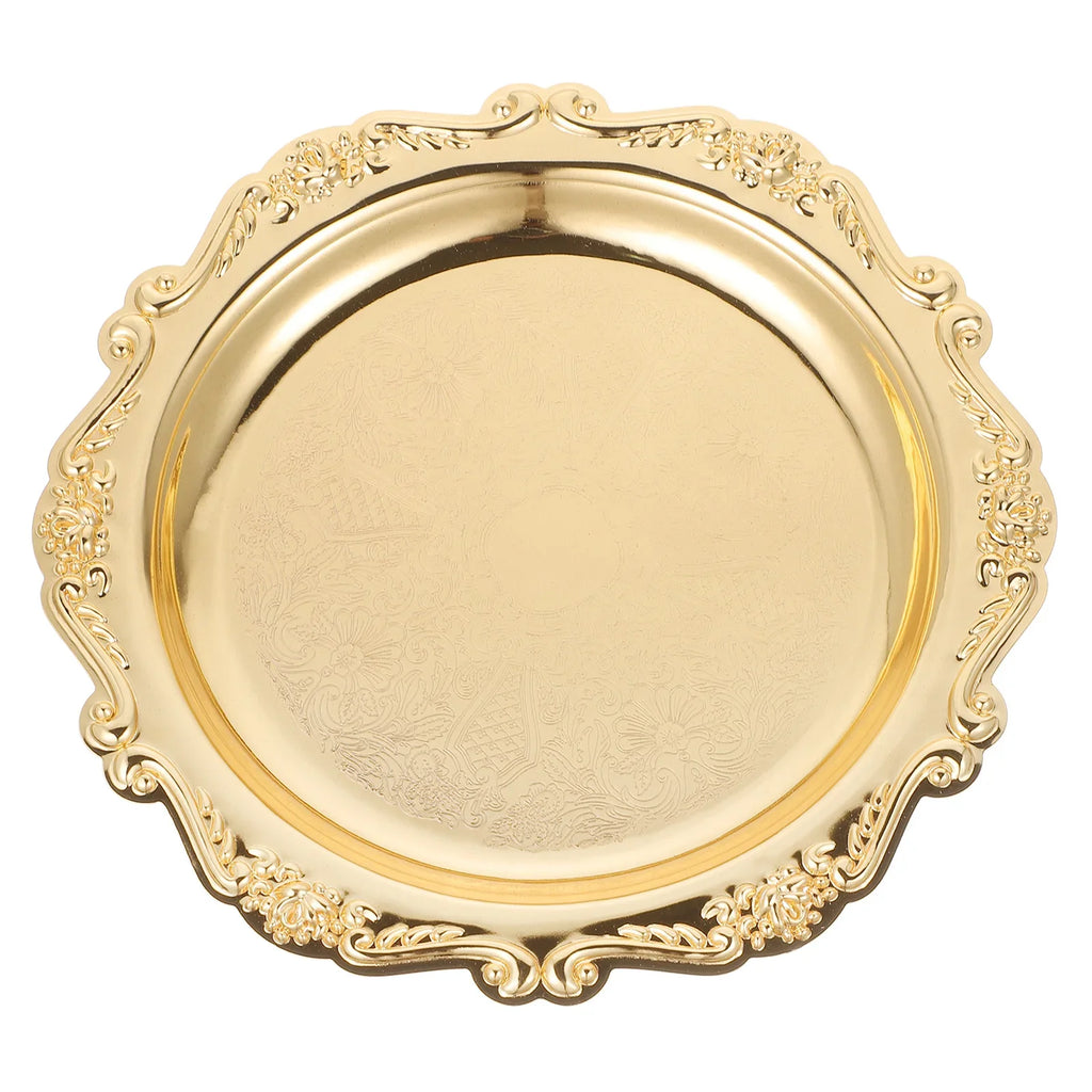 Smooth Delicate Iron Dessert Tray for Pastries Sweets Entertaining Party Table Decorative Platter Serveware for Entertaining