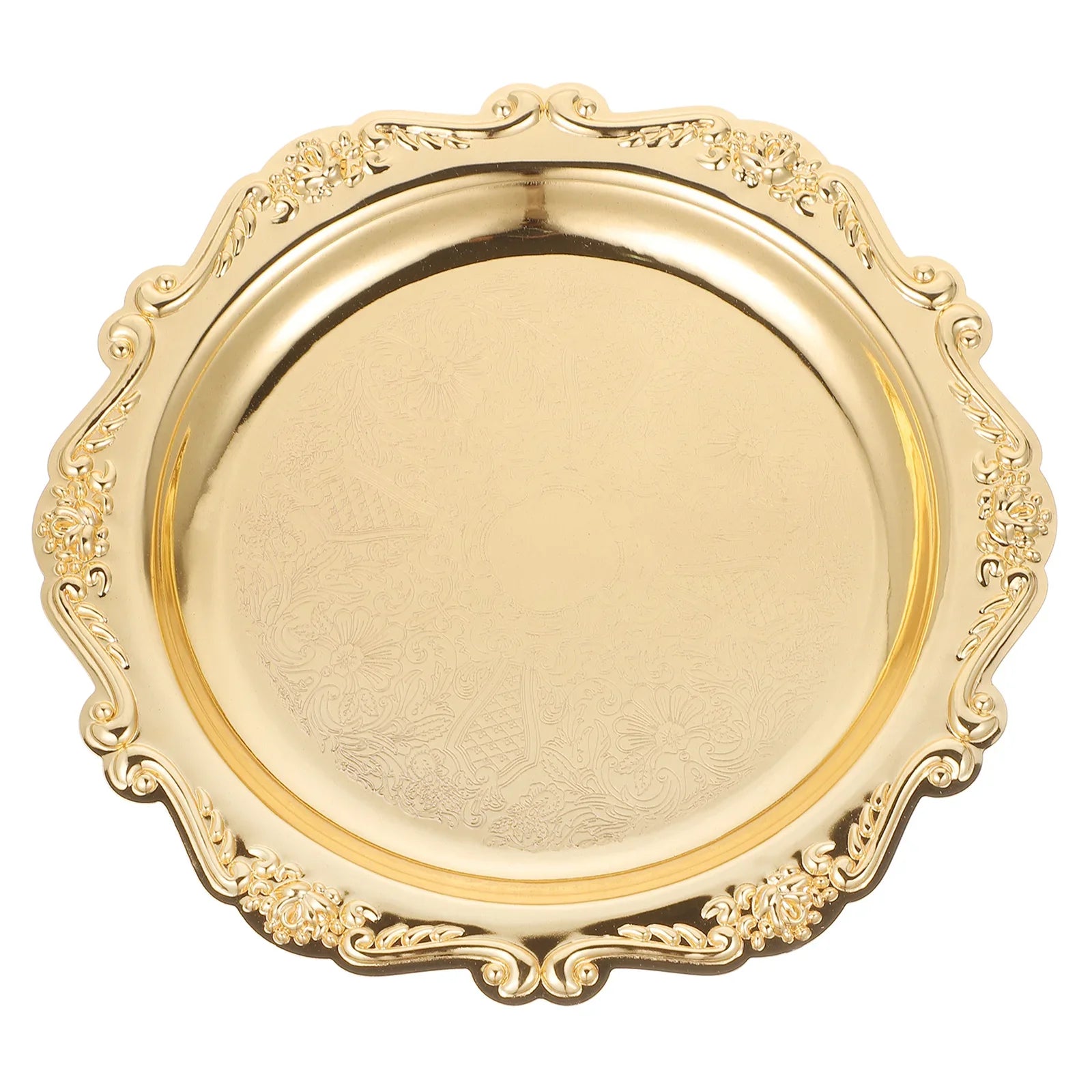 Smooth Delicate Iron Dessert Tray for Pastries Sweets Entertaining Party Table Decorative Platter Serveware for Entertaining
