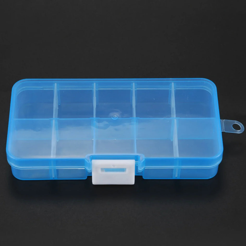 ABQR Pack of 4Pcs Plastic Jewelry Box Organizer Storage Container with Adjustable Dividers 15 Grids