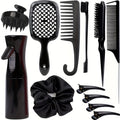 WANMEI hair comb styling set, pointed tail comb, edge brush, shampoo brush, high pressure watering can, hairpin, hairband