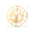 Deer Wall Sticker Clock Round Acrylic Mirror Silent DIY Frameless Decorative Wall Clock for Living Room Bedroom Office