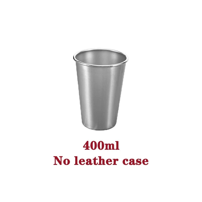 30ml-500ml Stainless Steel Metal Cup Beer Cups White Wine Glass Coffee Tumbler Travel Camping Mugs Drinking Tea Mug Set Outdoor