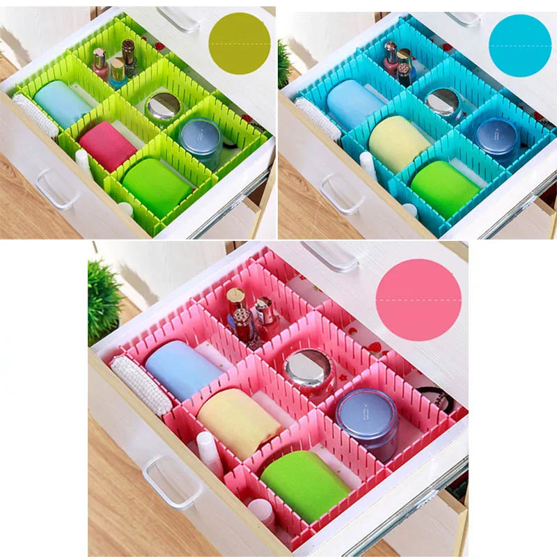 2PCS Grid Drawer Adjustable Separator Divider Cabinet Household Socks Underwear Organize Necessities Storage Organizer Tools