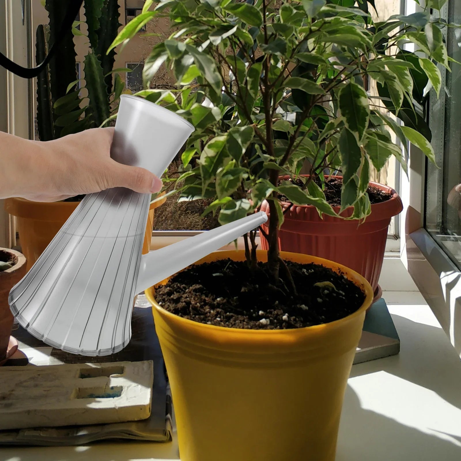 Long Spout Watering Pot PP Durable Flower Watering Can Handheld Indoor Outdoor Garden Large Capacity Precision Sprayer