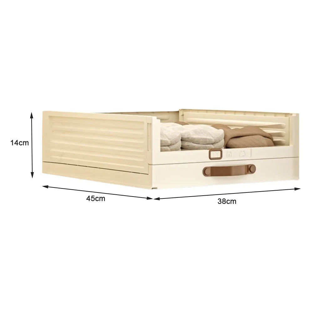 Household Plastic Drawer Organizer Foldable Pull Out Cabinet Storage Stackable With Handle Kitchen Organizers Desktop Sundries