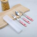 Portable Chopstick Fork Spoon With Storage Box Stainless Steel Cutlery Suit Knife Travel Tableware Set Camping Cutlery Gift Box