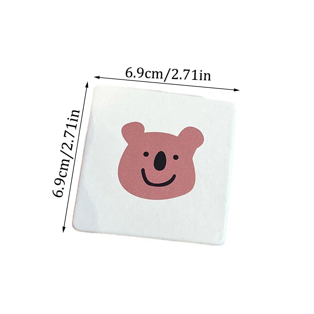 Little Bear Makeup Mirror Desktop Portable Folding Mirror Advanced Makeup Removal Tool