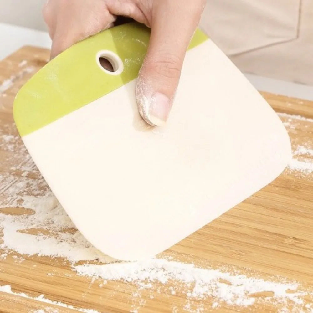 2PCS Kitchen Gadgets Multipurpose Dough Pastry Cutter with Measuring Scale DIY Bench Scraper Plastic Dough Scraper Cake