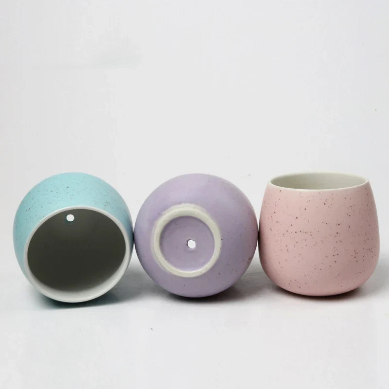 Ceramic Succulent Flowerpot With Hole Small Desktop Decor Mini Fleshy Florets Pots For Home Garden Office Vase Decor