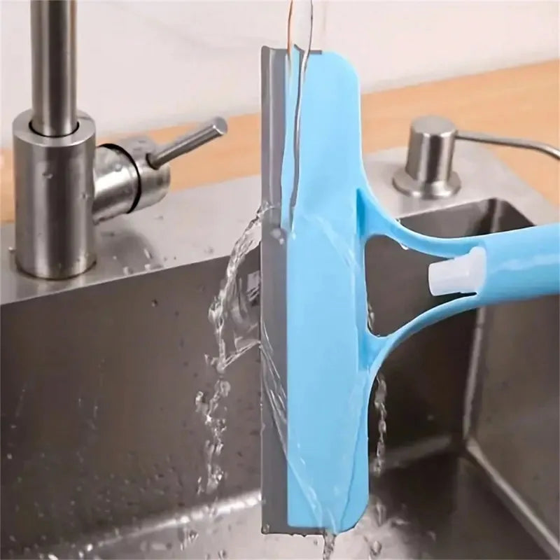1pc 3 In 1 Glass Wiper With Scraper Sprayer Handheld Glass Scraper For Spraying Squeegee For Window Bathroom Cleaning Supplies