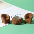 2Pcs/3Pcs Dollhouse Mini Furniture Model Simulation Fish Basket Basket Chair Table Shooting Scene Props