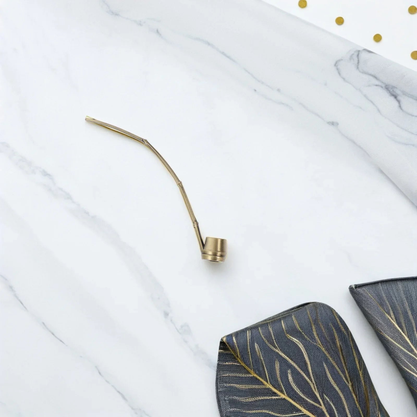 Water Ladle for Calligraphy Handmade Alloy Chinese Ink Stone Scoop Multi-Functional Brush Washer Artistic Painting Tool