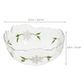 1Pcs Glass Fruit Bowl Exquisite Workmanship Smooth Surface Salad Dessert Snack Container Elegant Design for Parties and