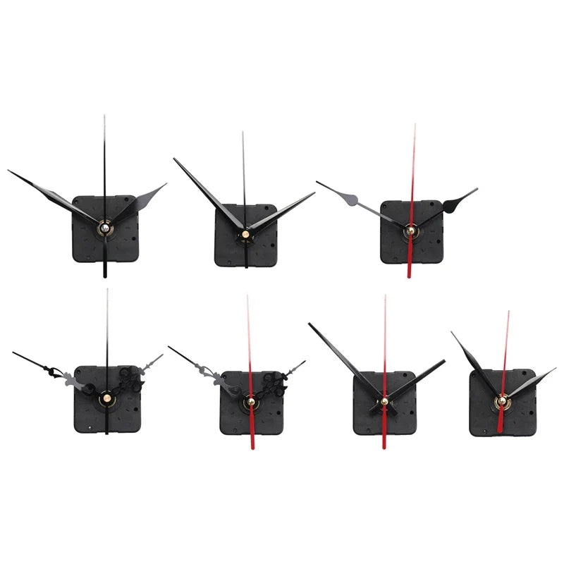 7 Sets Quartz Clock Movement Mechanism, Silent Short Shaft Clock Mechanisms With Hands, Wall Clock Mechanism Parts