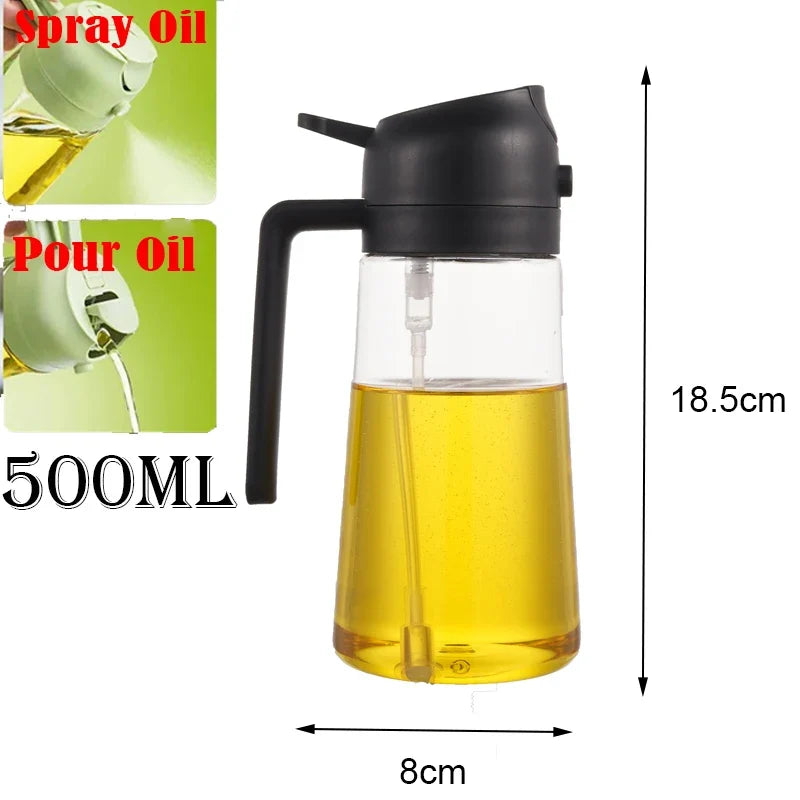 Spray Oil Sprayer Oil Cruet Spray Dual Purpose Kitchen Oils Spray Olive Oil Sprays Bottle Air Fryer Salad  BBQ Kitchen Baking