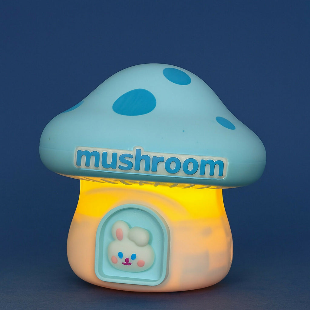 Mushroom LED Desk Lamp with Pencil Sharpener & USB Charging (Color may vary)