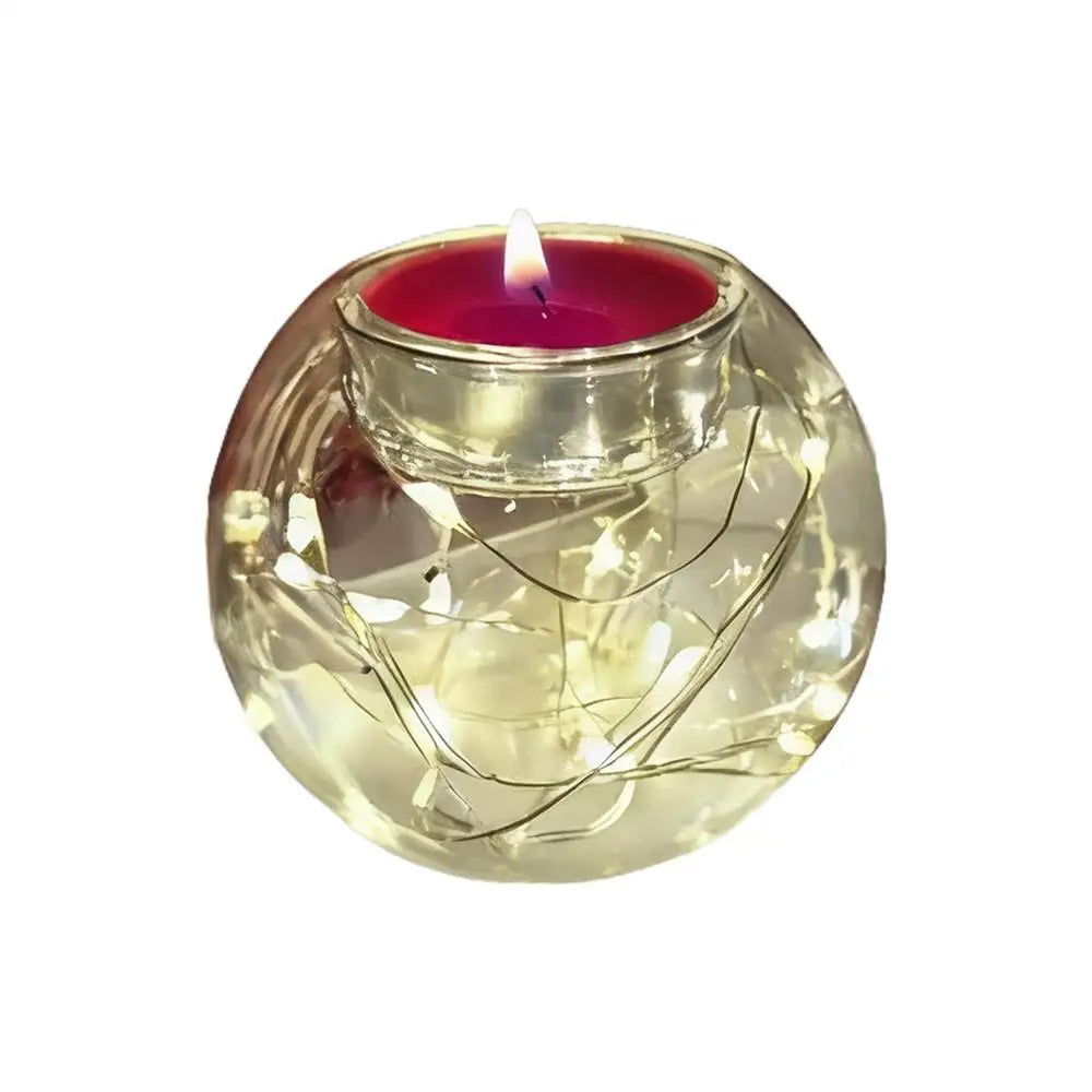 Floating Candle Holders Glass Heat Resistant Festive Table Centerpiece Christmas Tea Lights Candle Holder For Party Tree Wedding