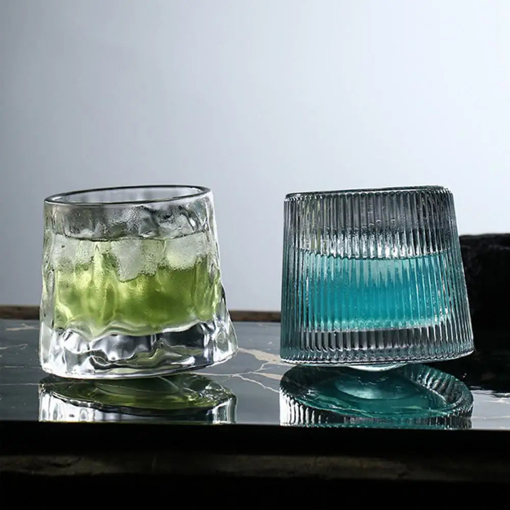 Glass Coffee Cup Whiskey Glass Liquor Spirits Wine Glass Japanese Style Drinking Glasses Transparent Tumbler Glass Mug Bar Cup